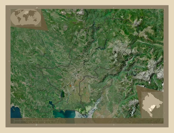 Подгорица Муниципалитет Черногории Спутниковая Карта Высокого Разрешения Места Расположения Крупных — стоковое фото