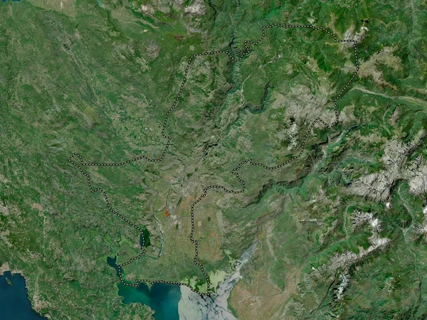 Podgorica Montenegro Kommun Högupplöst Satellitkarta — Stockfoto