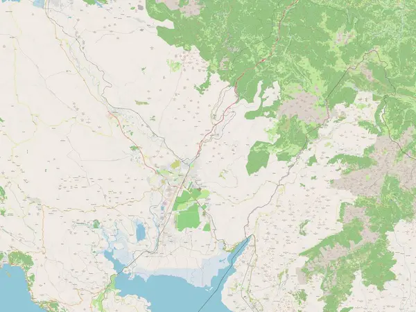 Podgorica Gmina Czarnogóry Otwarta Mapa Ulic — Zdjęcie stockowe