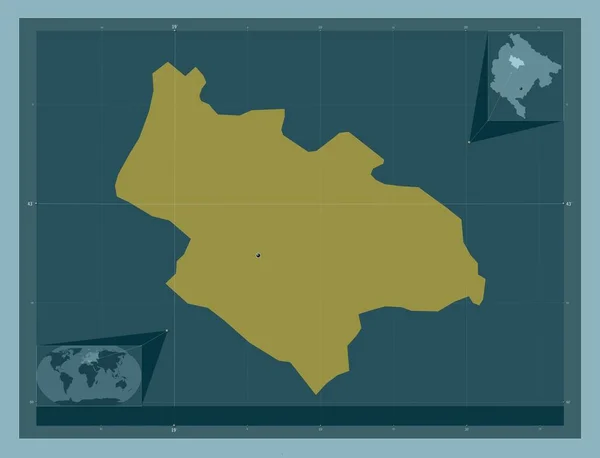 Σάβνικ Δήμος Μαυροβουνίου Ατόφιο Χρώμα Γωνιακοί Χάρτες Βοηθητικής Θέσης — Φωτογραφία Αρχείου