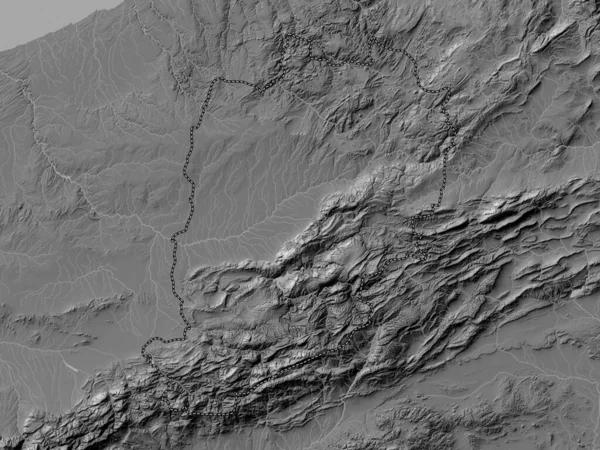 Бени Меллал Хенифра Область Марокко Карта Высот Билевеля Озерами Реками — стоковое фото