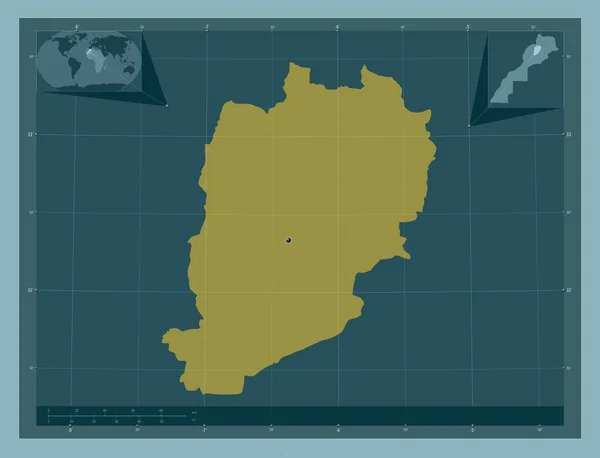 Beni Mellal Khenifra Regionen Marocko Fast Färgform Hjälpkartor För Hörnen — Stockfoto