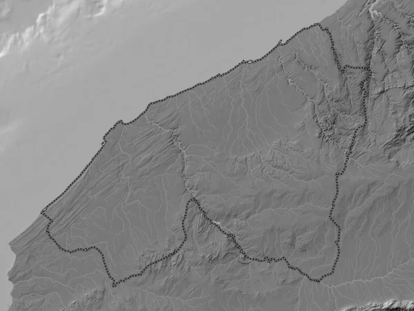 Касабланка Сеттат Область Марокко Карта Высот Билевеля Озерами Реками — стоковое фото