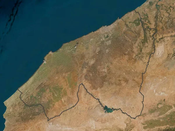Casablanca Settat Região Marrocos Mapa Satélite Baixa Resolução — Fotografia de Stock