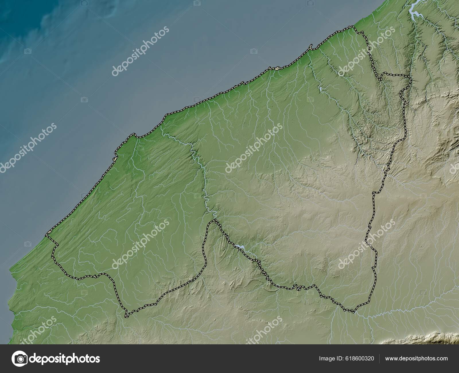 Casablanca settat region morocco elevation map colored wiki style lakes