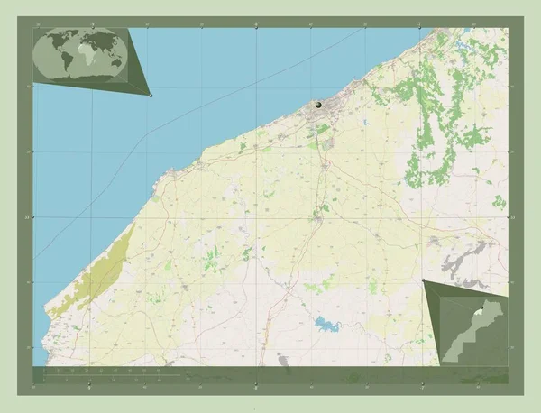 Casablanca Settat Regione Del Marocco Mappa Stradale Aperta Mappa Della — Foto Stock