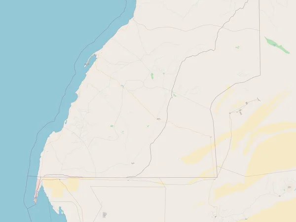 Dakhla Oued Dahab Region Maroka Otwarta Mapa Ulic — Zdjęcie stockowe