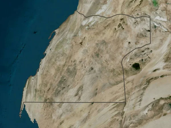 Dakhla Oued Dahab Région Maroc Carte Satellite Haute Résolution — Photo