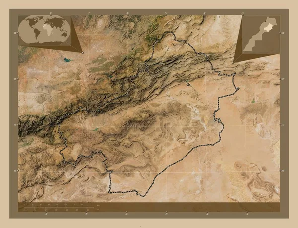 Draa Tafilalet Draa Tafilalet Regio Marokko Lage Resolutie Satellietkaart Hulplocatiekaarten — Stockfoto