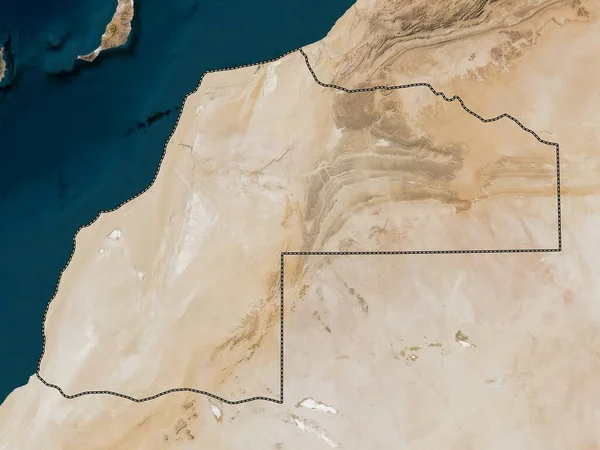 Laayoune Sakia Hamra Regione Del Marocco Mappa Satellitare Bassa Risoluzione — Foto Stock