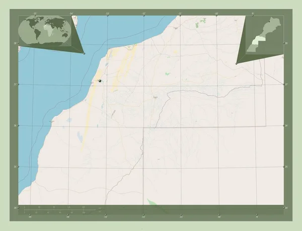 Laayoune Sakia Hamra Регіон Марокко Відкрита Карта Вулиць Кутові Допоміжні — стокове фото
