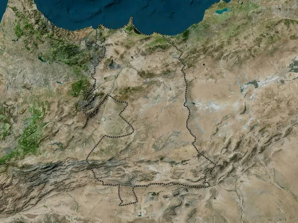 Keleti Marokkó Régió Nagyfelbontású Műholdas Térkép — Stock Fotó