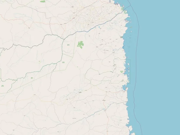 Кабо Дельгадо Провінція Мозамбік Відкрита Карта Вулиць — стокове фото