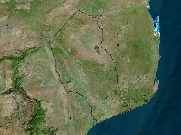 Газа Провинция Мозамбик Карта Высокого Разрешения — стоковое фото