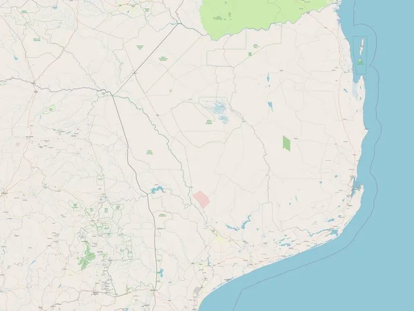 Gaza Provincia Del Mozambico Mappa Stradale Aperta — Foto Stock