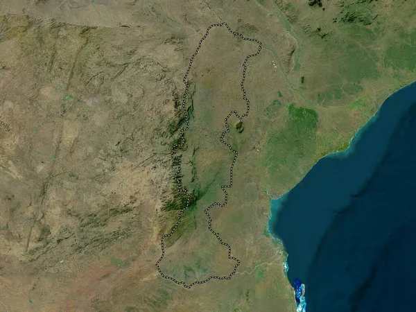 Manica Província Moçambique Mapa Satélite Alta Resolução — Fotografia de Stock