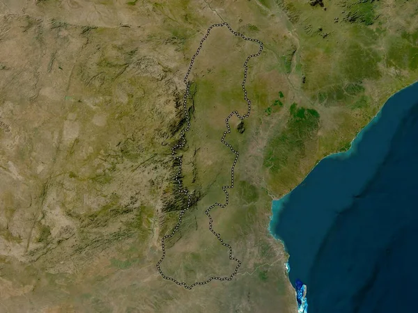 Manica Provincia Del Mozambico Mappa Satellitare Bassa Risoluzione — Foto Stock