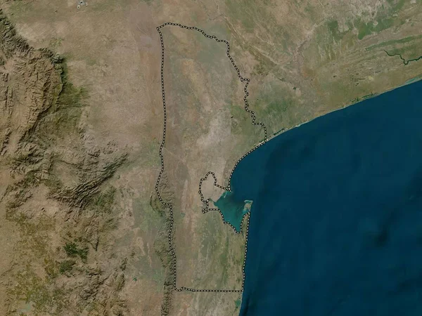 Maputo Province Mozambique Low Resolution Satellite Map — Stock Photo, Image