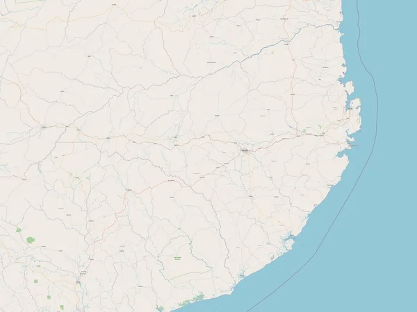 Nampula Província Moçambique Abrir Mapa Ruas — Fotografia de Stock