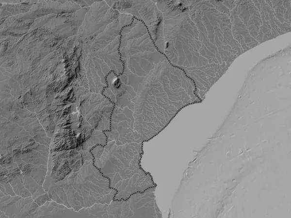 Софала Провинция Мозамбик Карта Высот Билевеля Озерами Реками — стоковое фото