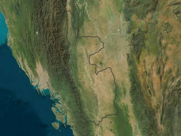 Magway Burmas Delning Lågupplöst Satellitkarta — Stockfoto