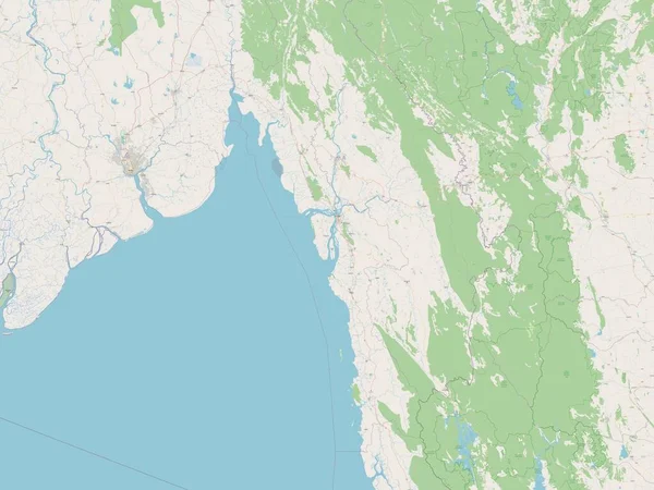 Mon Staat Myanmar Open Street Map — Stockfoto