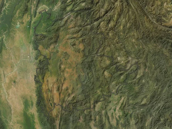 Shan Mianmar Állam Kis Felbontású Műholdas Térkép — Stock Fotó