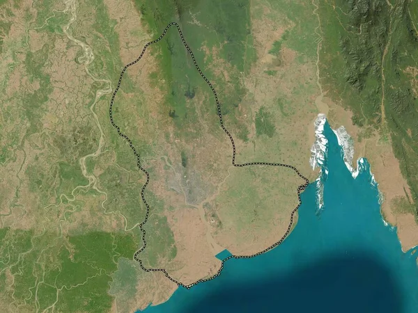 Yangon Myanmar Bölüğü Düşük Çözünürlüklü Uydu Haritası — Stok fotoğraf