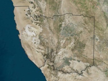 !Karas, Namibya bölgesi. Yüksek çözünürlüklü uydu haritası