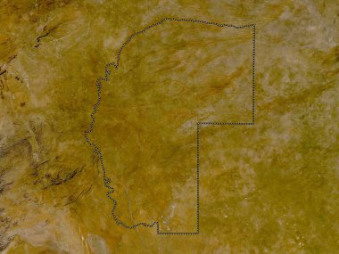 Omaheke, Namibya bölgesi. Düşük çözünürlüklü uydu haritası