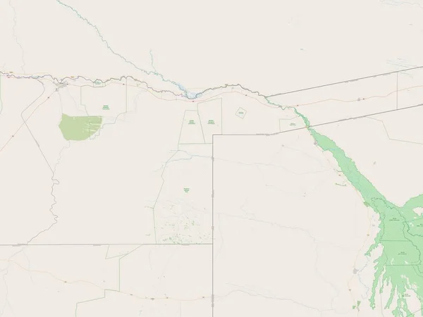 Kavango East Region Namibii Otwarta Mapa Ulic — Zdjęcie stockowe