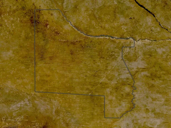 Kavango West 纳米比亚地区 低分辨率卫星地图 — 图库照片