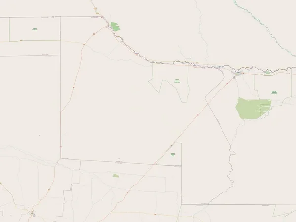 Kavango West Region Namibii Otwarta Mapa Ulic — Zdjęcie stockowe