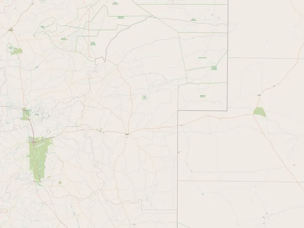 Omaheke Regione Della Namibia Mappa Stradale Aperta — Foto Stock