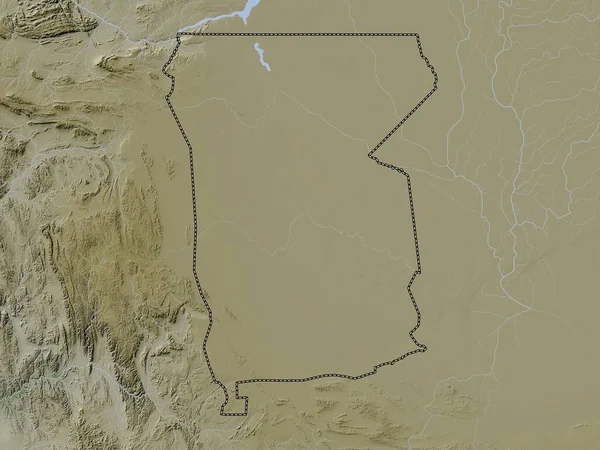 Омусати Регион Намибии Карта Высот Окрашенная Вики Стиле Озерами Реками — стоковое фото