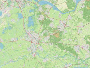 Utrecht, Hollanda vilayeti. Açık Sokak Haritası