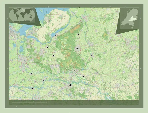 Gelderland Provinz Der Niederlande Open Street Map Standorte Der Wichtigsten — Stockfoto