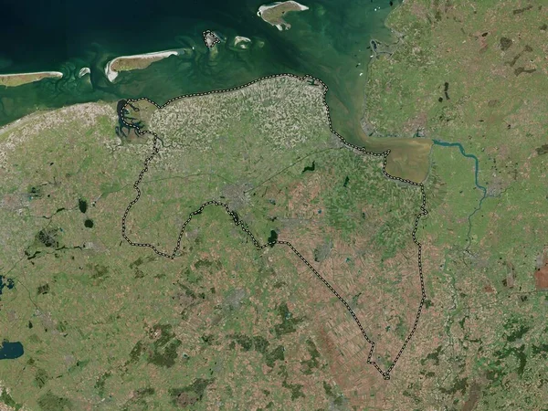 stock image Groningen, province of Netherlands. High resolution satellite map