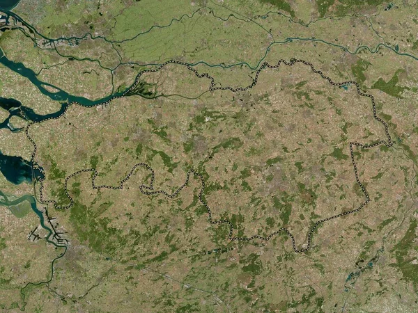 Noord Brabant Provinsi Belanda Peta Satelit Resolusi Tinggi — Stok Foto