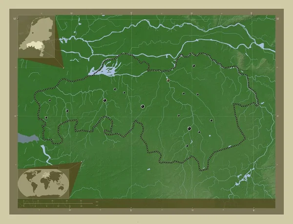 Норд Брабант Провінція Нідерланди Висота Карти Забарвлена Вікі Стилі Озерами — стокове фото