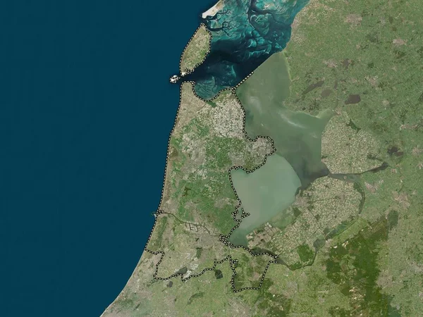 Noord Holland Prowincja Niderlandów Mapa Satelitarna Niskiej Rozdzielczości — Zdjęcie stockowe