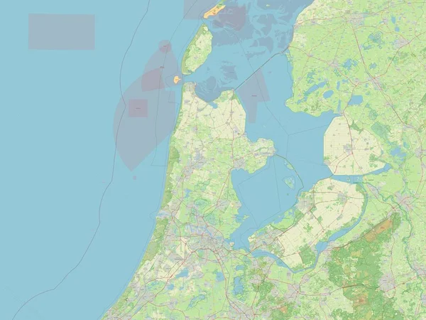 Noord Holland Provinz Niederlande Open Street Map — Stockfoto