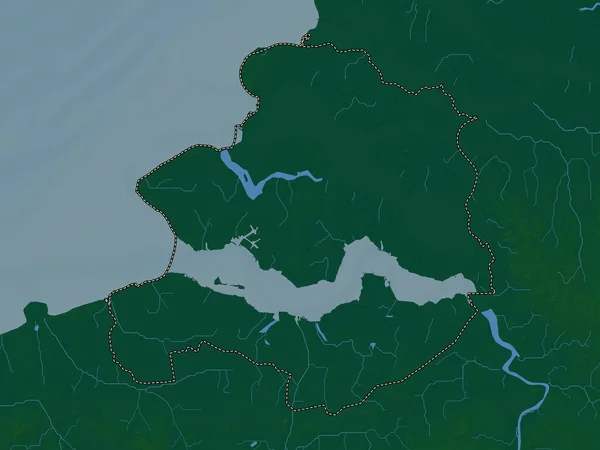 Zélande Province Des Pays Bas Carte Altitude Colorée Avec Lacs — Photo