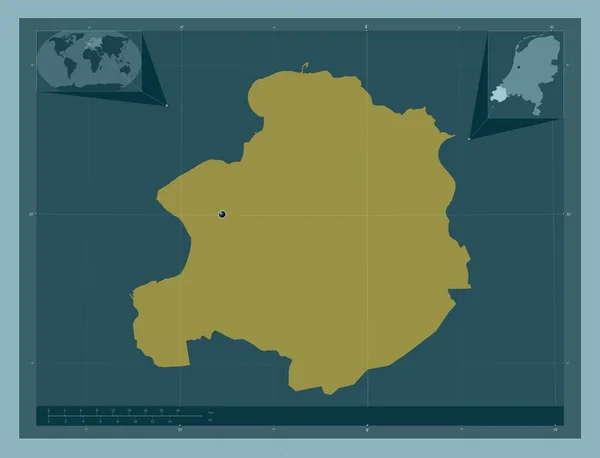 Zeeland Prowincja Niderlandów Solidny Kształt Koloru Pomocnicze Mapy Położenia Narożnika — Zdjęcie stockowe