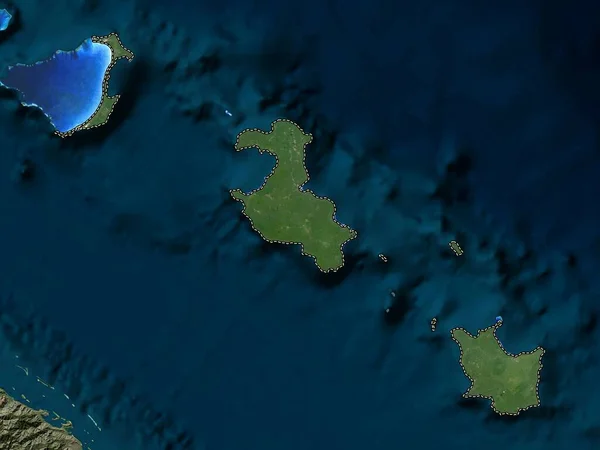 Iles Loyaute Yeni Kaledonya Vilayeti Düşük Çözünürlüklü Uydu Haritası — Stok fotoğraf