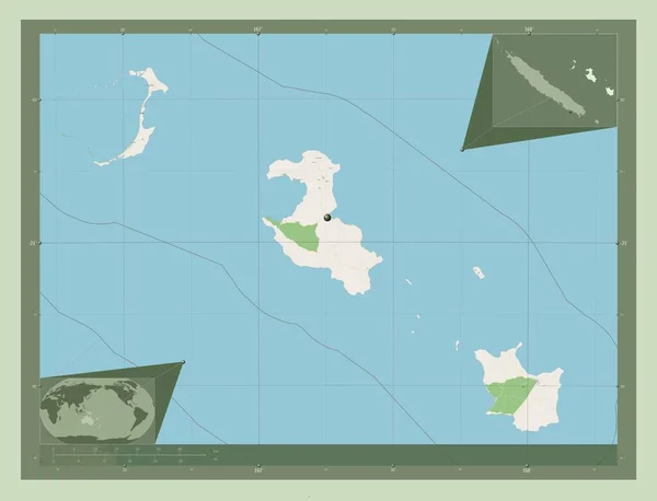 Iles Loyaute Provinz Neukaledonien Open Street Map Eck Zusatzstandortkarten — Stockfoto