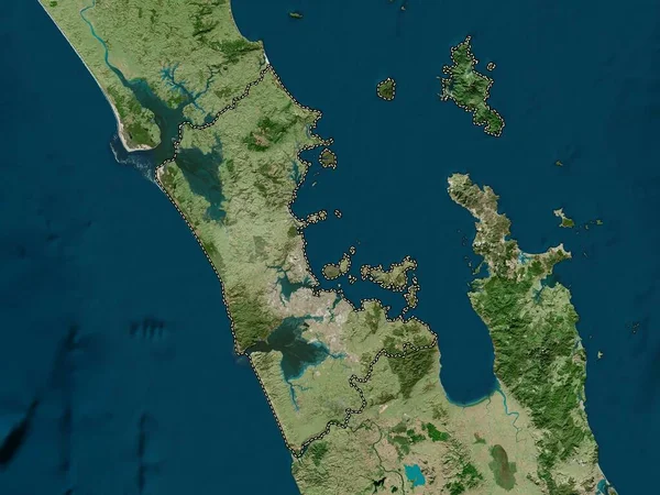 Auckland Regional Council New Zealand High Resolution Satellite Map — Stock Photo, Image