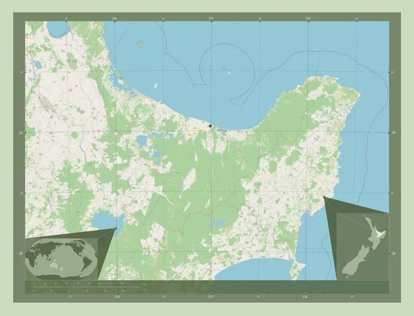 Залив Изобилия Региональный Совет Новой Зеландии Карта Улиц Вспомогательные Карты — стоковое фото