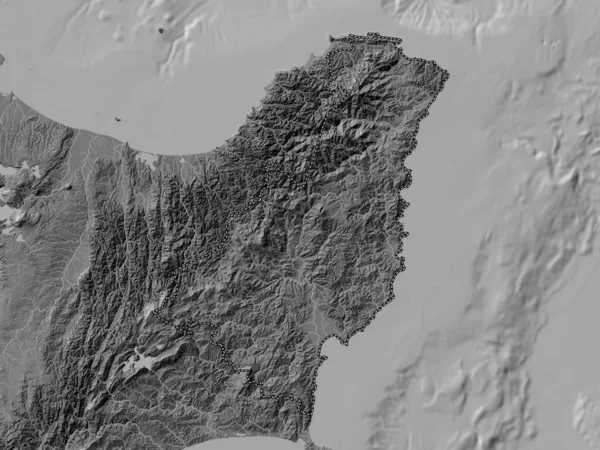 Гисборн Региональный Совет Новой Зеландии Карта Высот Билевеля Озерами Реками — стоковое фото
