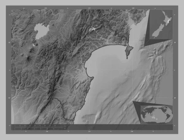 Hawkeho Záliv Regionální Rada Nového Zélandu Výškové Mapy Jezery Řekami — Stock fotografie